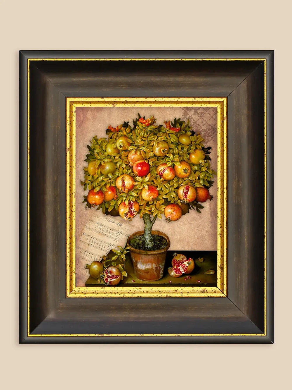 Картина настенная интерьерная в багетной раме 20*23 см