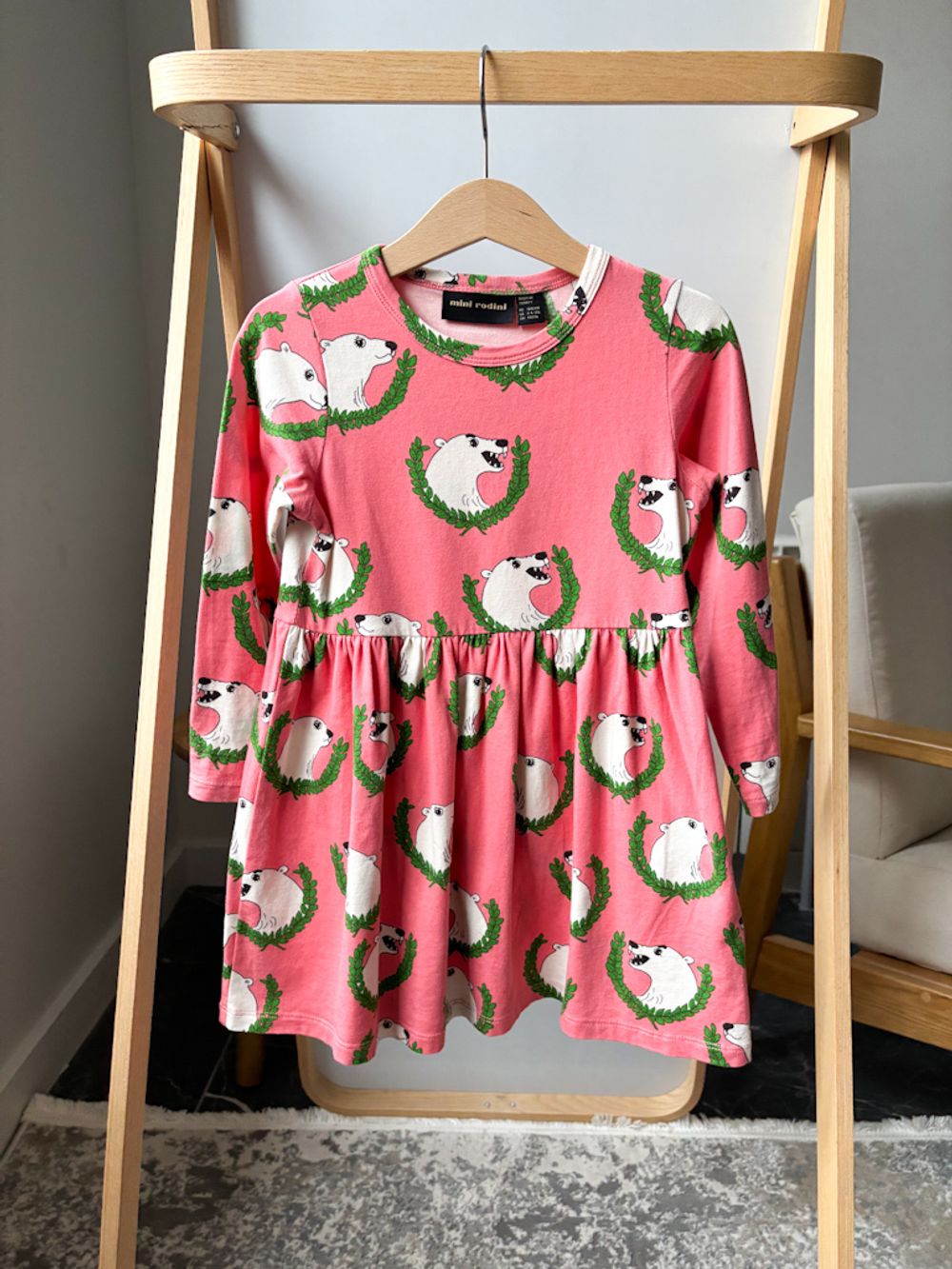 Хлопковое платье Mini Rodini, 110