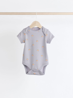 Боди с коротким рукавом для малышей Next N95-289, 7 шт., Белый, Розовый, Салатовый