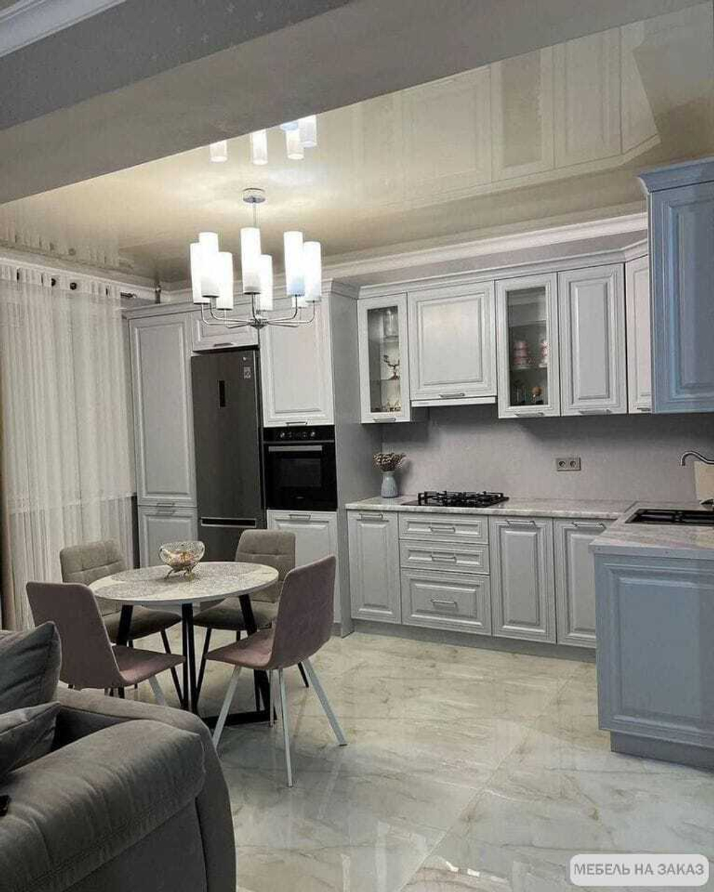 Кухня в современном стиле. мдф с фрезеровкой