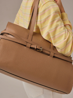 Кожаная сумка Rumi DBR 31152 коричневый капучино