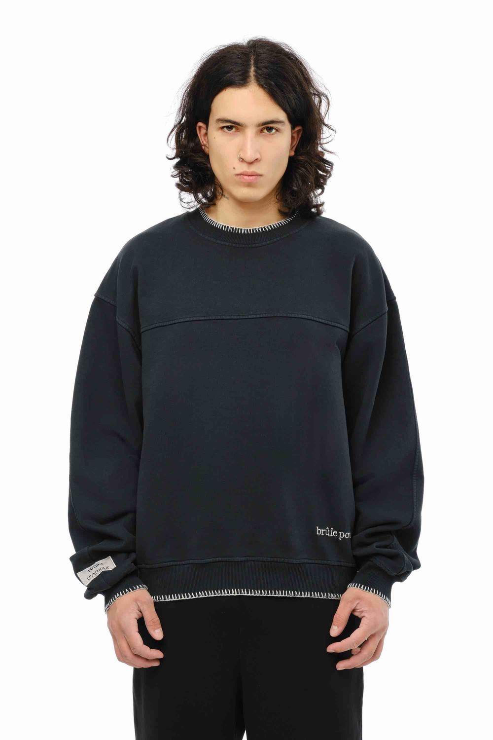 Толстовка Bruler d'Amour Sweatshirt Vintage Love серая