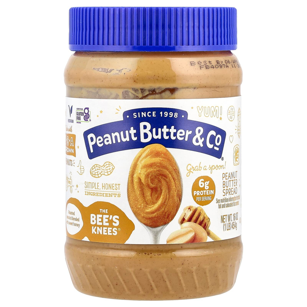Peanut Butter & Co., Арахисовая паста, пчелиные колени, 454 г (16 унций)