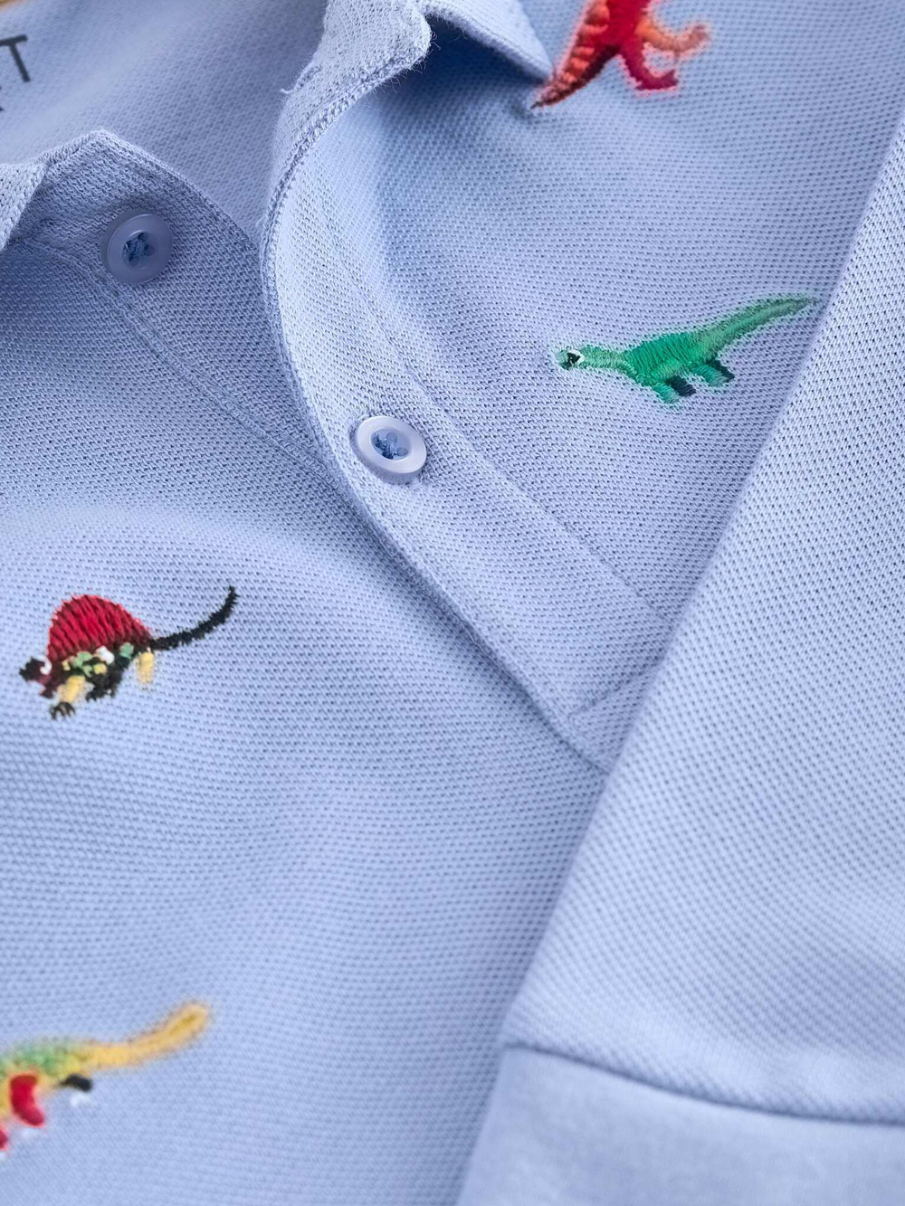 Поло с длинным рукавом для мальчика Next K72-587, Голубой