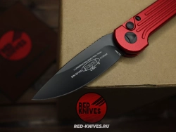 Нож MIcrotech LUDT - красная рукоять, клинок черный (эксклюзив RED-Knives) RK-461