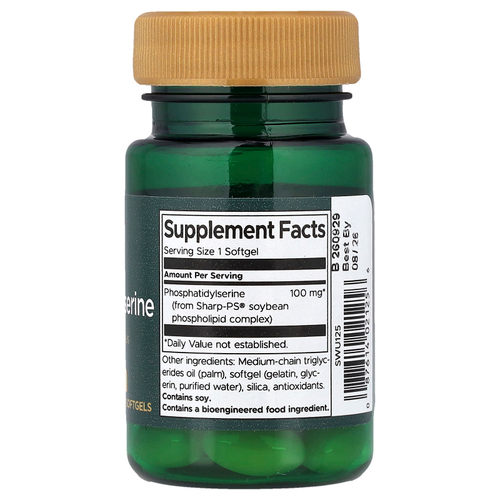 Swanson, Фосфатидилсерин, 100 мг, 30 мягких таблеток
