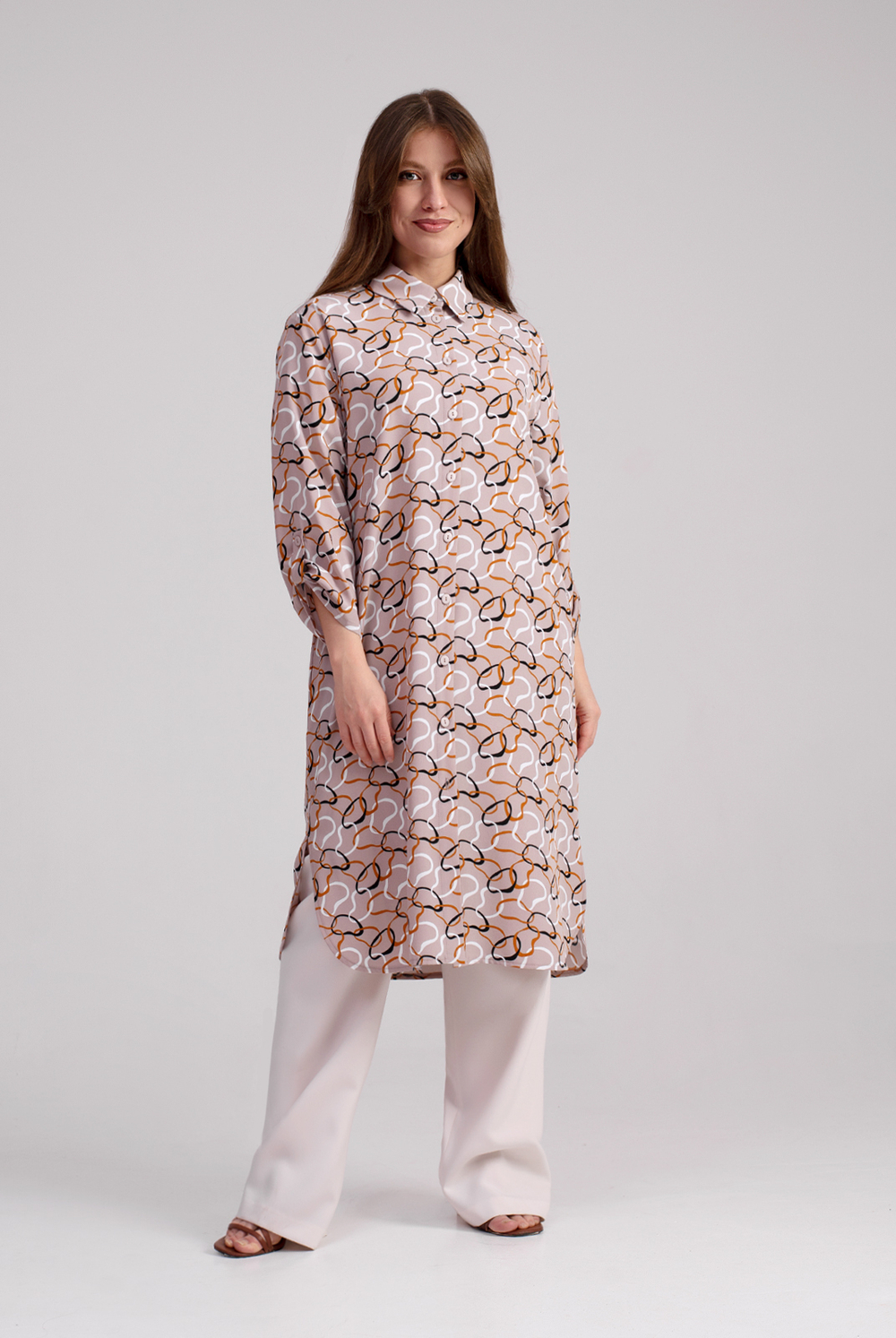 Платье-рубашка 3984зпа, цепи #176Це243984зпа