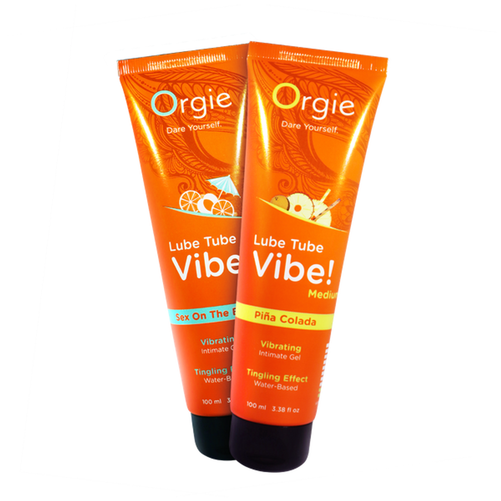 Лубрикант с эффектом вибрации Orgie Lube Tube Vibe Medium Pina Colada, 100 мл
