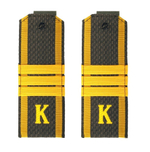 Погоны оливковые с буквой К и нашитым желтым галуном Сержант