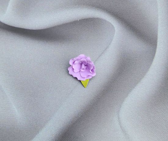 Цветы из латекса (фоамарина) бело-красный 4.5 см, набор 5 штук