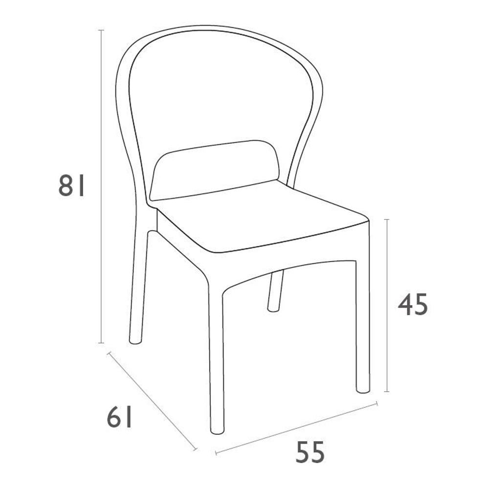 Стул пластиковый плетеный Siesta Contract Daytona, коричневый
