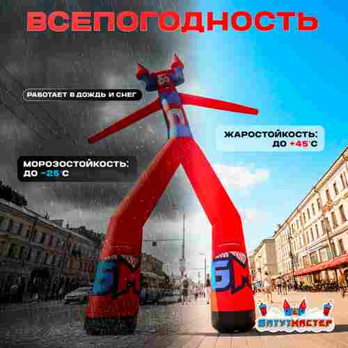Аэромен «Петрушка» с машущей рукой, 5 метров