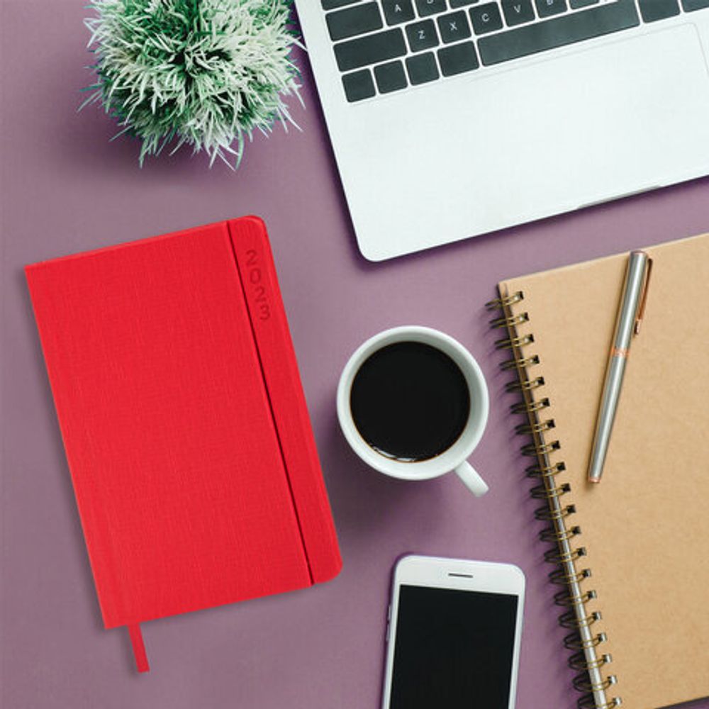 Ежедневник датированный 2023 А5 138x213 мм BRAUBERG "Flap", красный, 114150