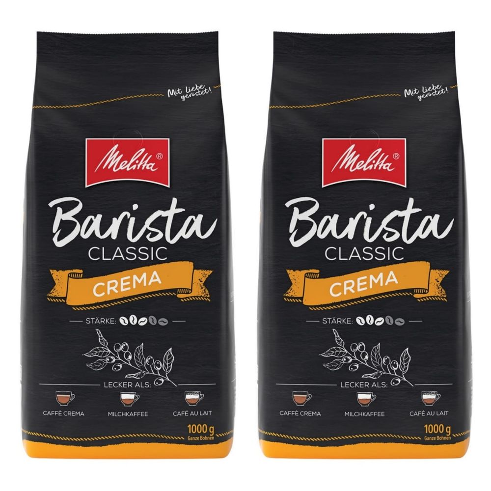 Кофе в зернах Melitta Barista Crema, 1 кг, 2 шт