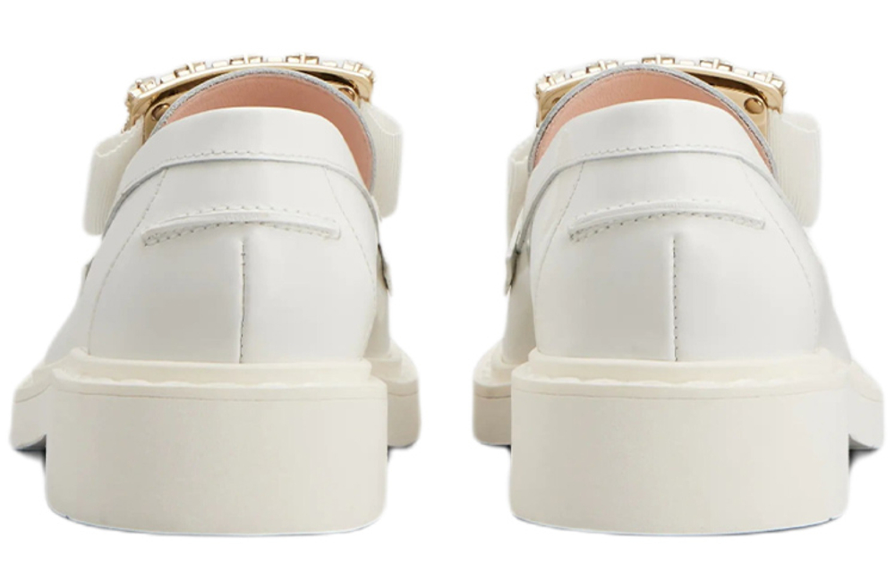 Roger Vivier Leather Loafers Women"s White