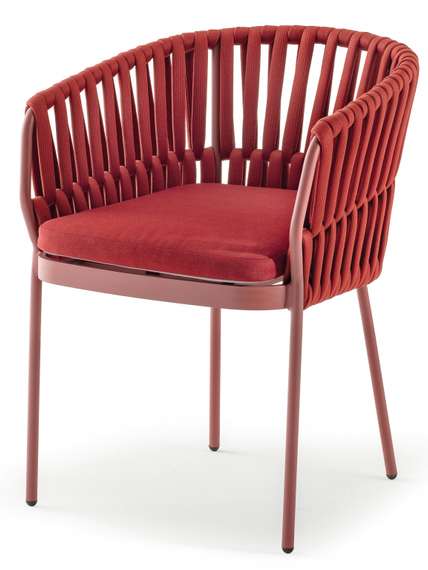 Стул плетеный Soho, красный