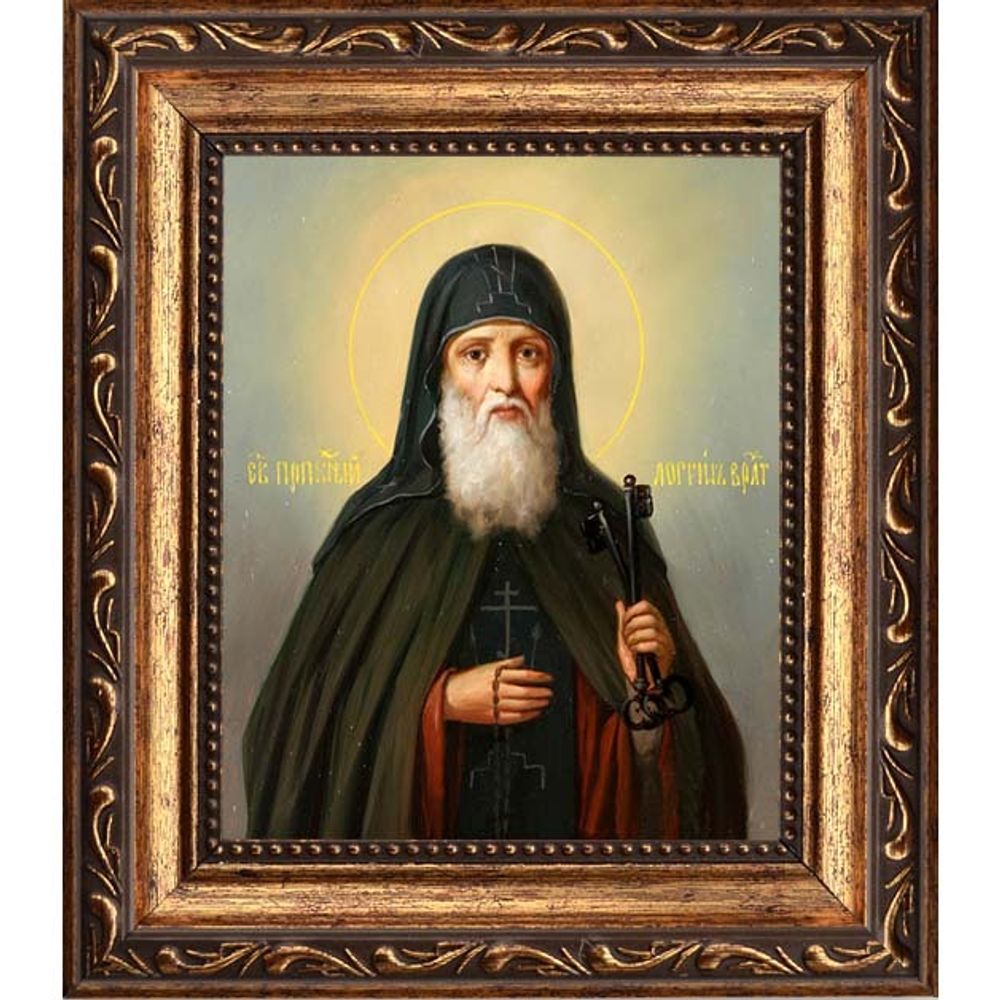 Лонгин Коряжемский, преподобный иеромонах. Икона  на холсте.