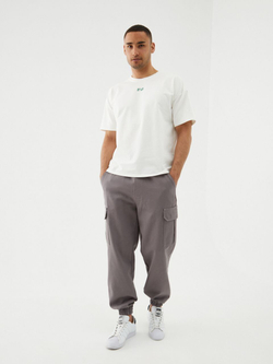 Джоггеры карго хлопковые. Серые