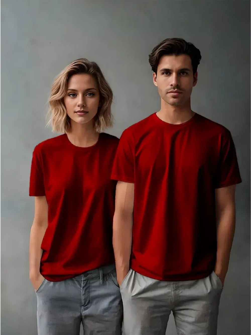 Футболка однотонная базовая хлопок унисекс Баракаттекс