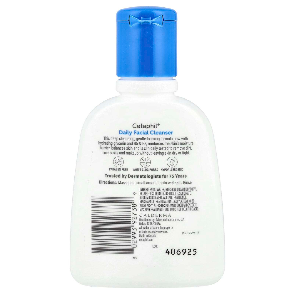 Cetaphil, Ежедневное очищающее средство, для нормальной и жирной кожи, 118 мл (4 жидк. Унции)