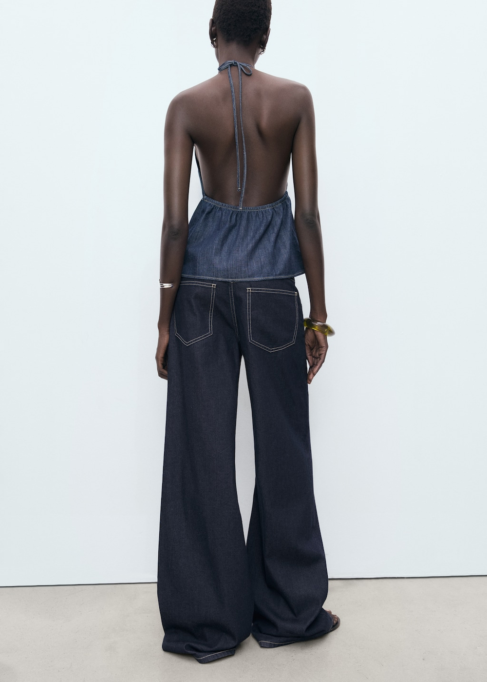 Джинсы Wideleg с заниженной талией