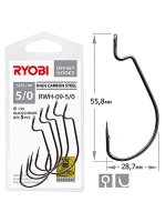 Крючок офсетный рыболовный RWH-09 №1/0 ( 2 упк по 5шт)