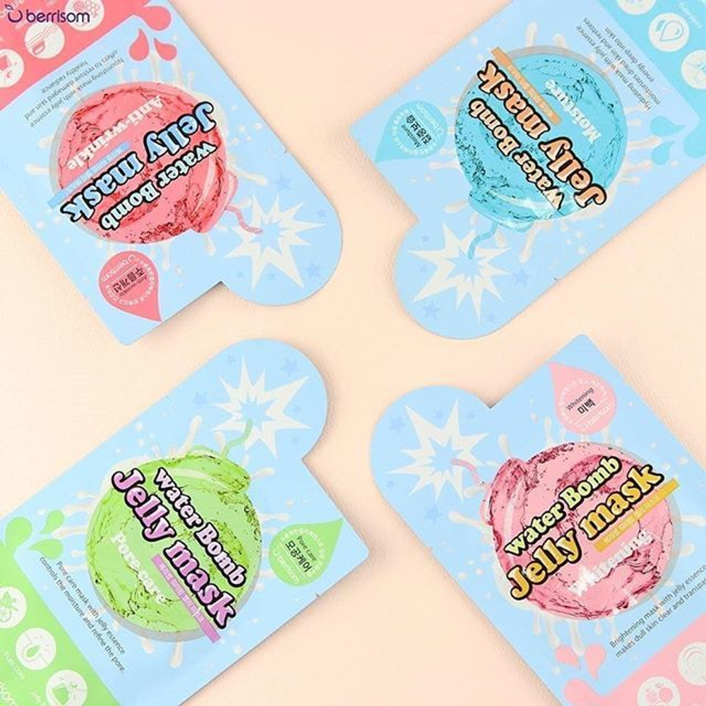 Berrisom water bomb jelly mask – Тканевая маска для лица с желе