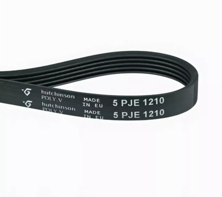 Ремень 1210 J5 EPJ Optibelt для стиральной машины Whirlpool (Вирпул) 1169мм черный, белая надпись
