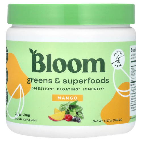 Bloom, Greens & Superfoods, манго, 169,2 г (5,97 унции)