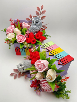 Букет «Сова в розах»
