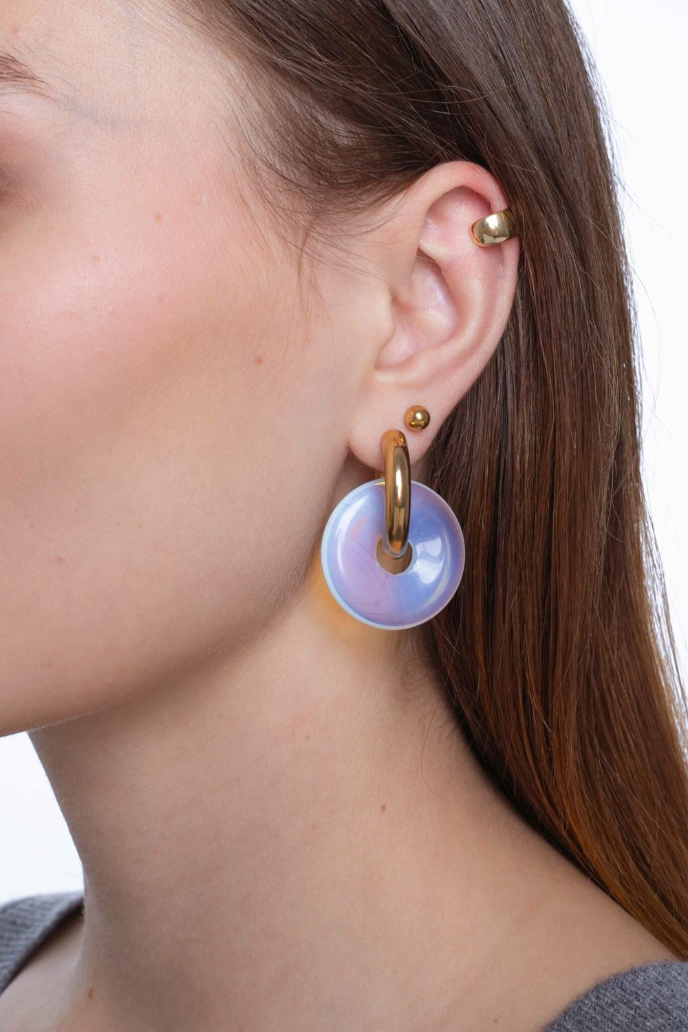 Подвеска Пончик из камня 30 мм Подвеска Пончик из камня 30 мм