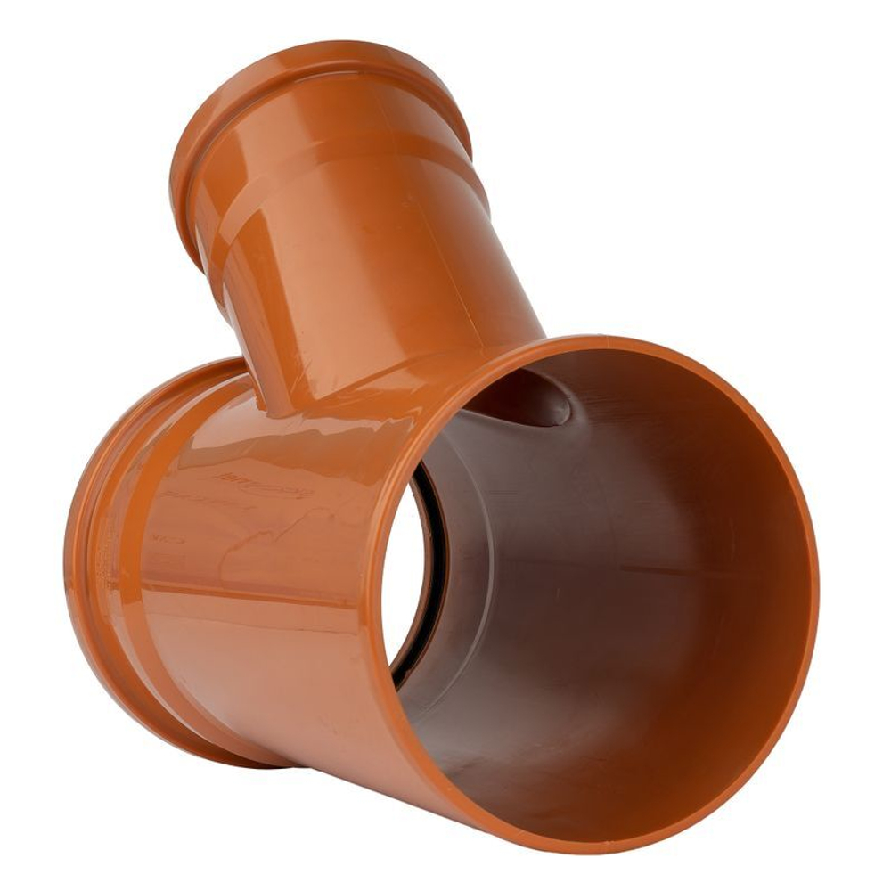 Тройник наружный канализационный 160х110 мм 45°