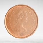Canada, 1 Cent, 1982 – Elizabeth II (Second Portrait, 12-Sided Design), VF
