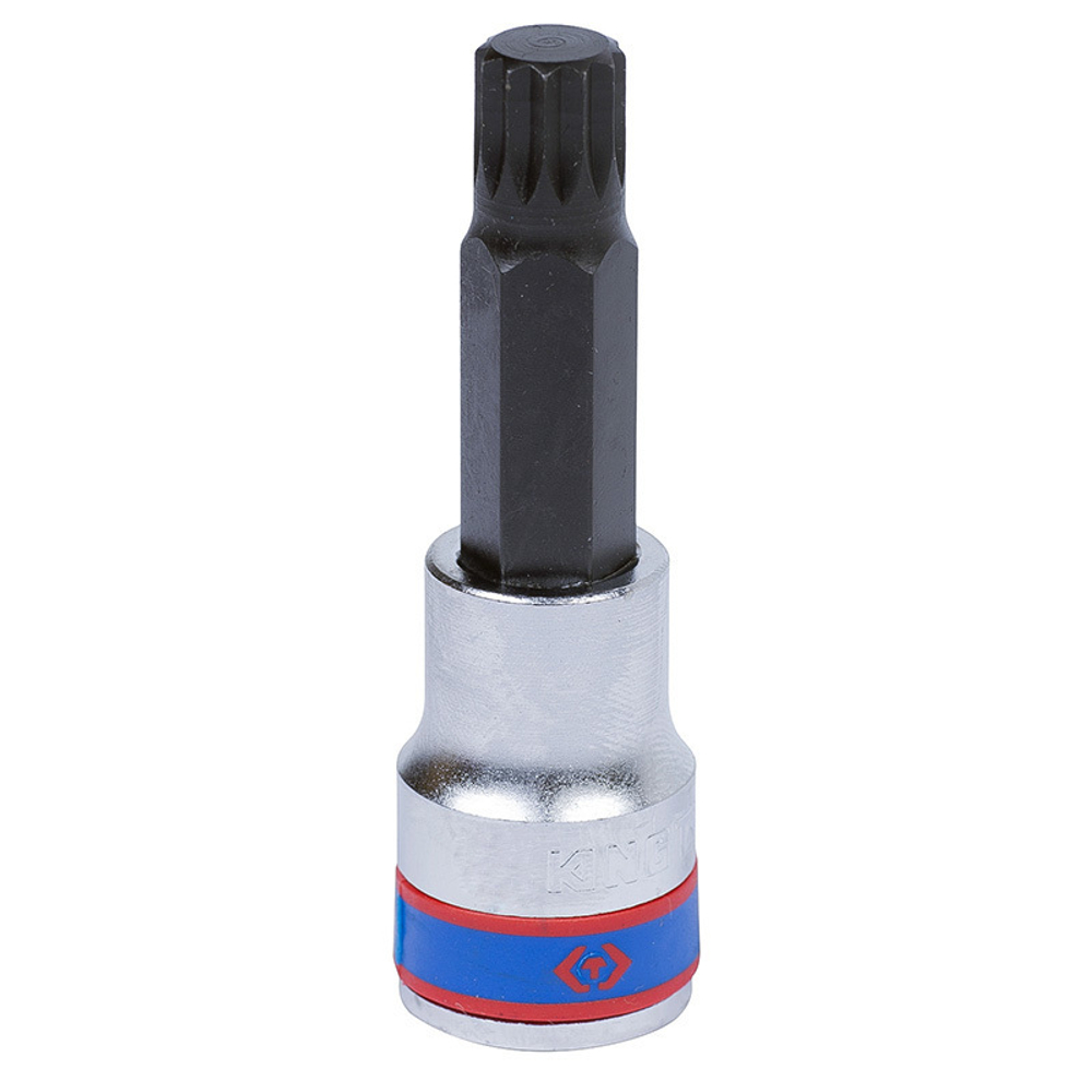 KING TONY (403614) Насадка (бита) торцевая 1/2", L = 80 мм, SPLINE, M14