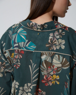 Комплект: рубашка и брюки с кантом из хлопка Макс Мара цветы зеленый