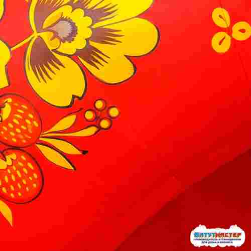 Надувная концертная сцена хохлома «Красный кокошник», 9×4,7×6 м