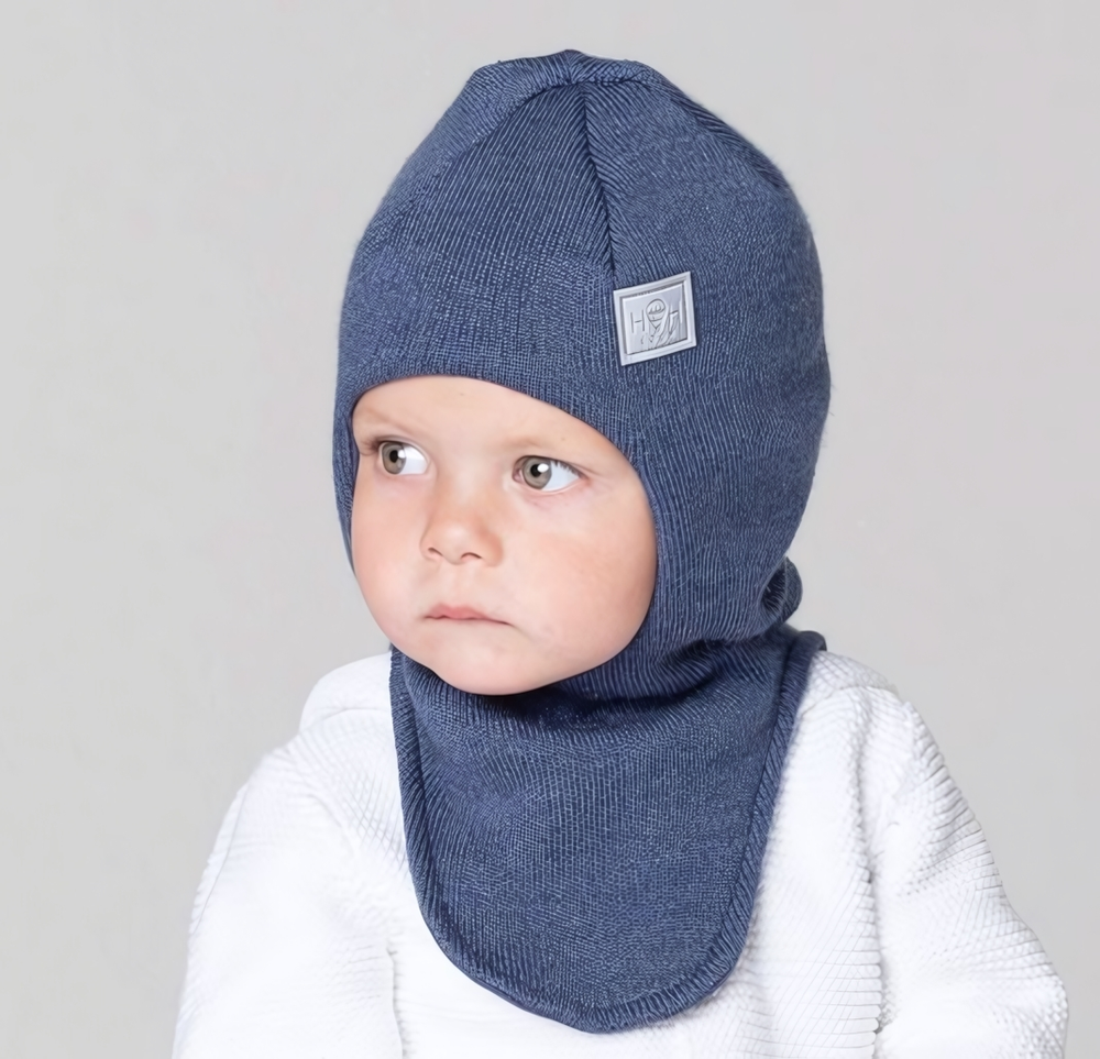 Шапка-шлем для мальчиков А.ШД20-66851742, индиго, р-р 46-50 5188950