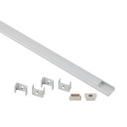 Комплект с накладным анодированным профилем ЭРА 1506 15х6мм 2м CAB262 | Профили для светодиодных лент