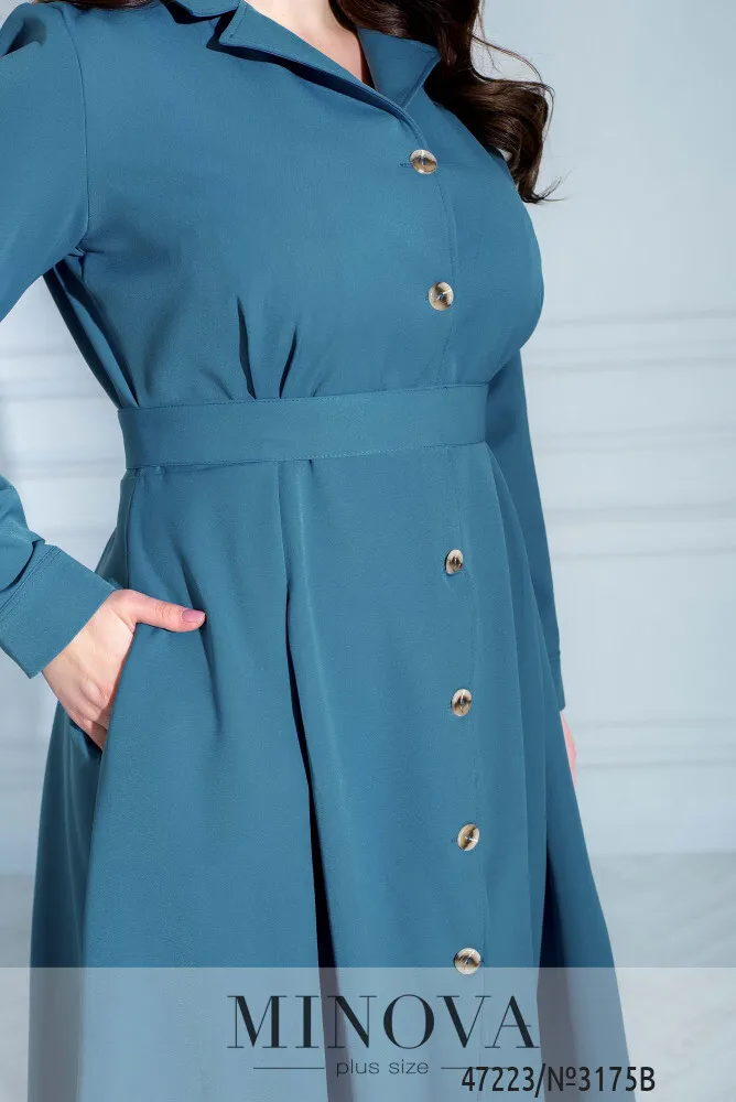 Платье 3175B-Серо-голубой Minova