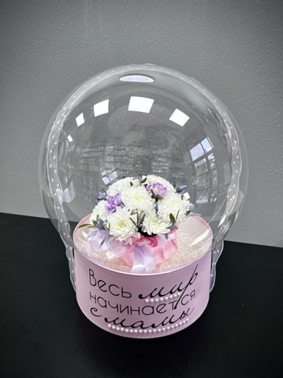 Цветы в шаре на День мамы №1