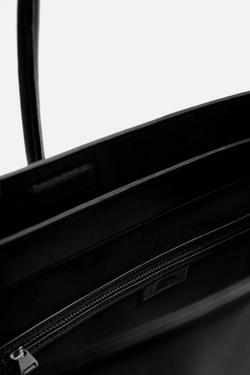 ZARA СУМКА С РЕМНЕМ, ЧЕРНЫЙ