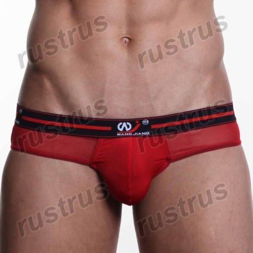 Мужские трусы брифы красные WANGJIANG WG00019