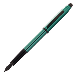 Подарочная премиальная зелёная с чёрным перьевая ручка с колпачком CROSS Century II Translucent Green LacquerAT0086-139MJ в подарочной коробке