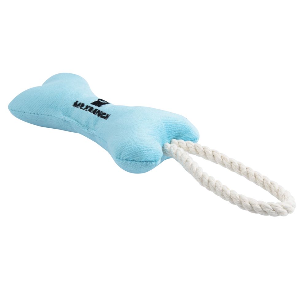 Игрушка Mr.Kranch для собак мелких и средних пород Косточка с канатом 31х9х4см, нежно-голубая Игрушка Mr.Kranch для собак мелких и средних пород Косточка с канатом 31х9х4см, нежно-голубая