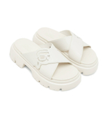 Кожаные шлепанцы Karl Lagerfeld - бежевый(KL83504)