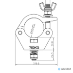 Клэмп сценический Amixled 48-51 ММ 750кг