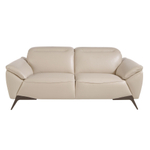 Диван 2-х местный 6131/KF072-2P-M5652 с обивкой из серо-бежевой кожи