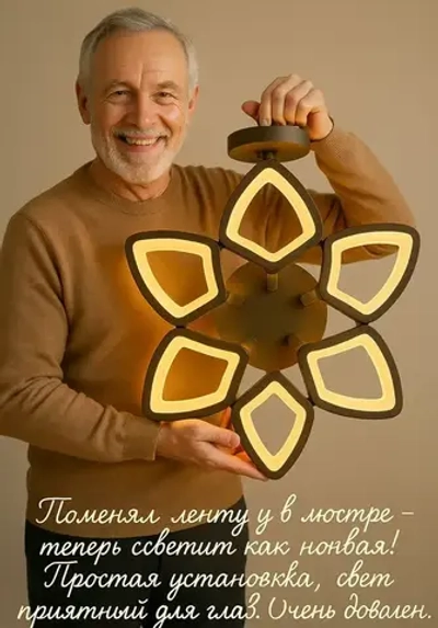 Светодиодная лента для ремонта люстр 3м. 1 шт. 3PIN (трехпроводная)