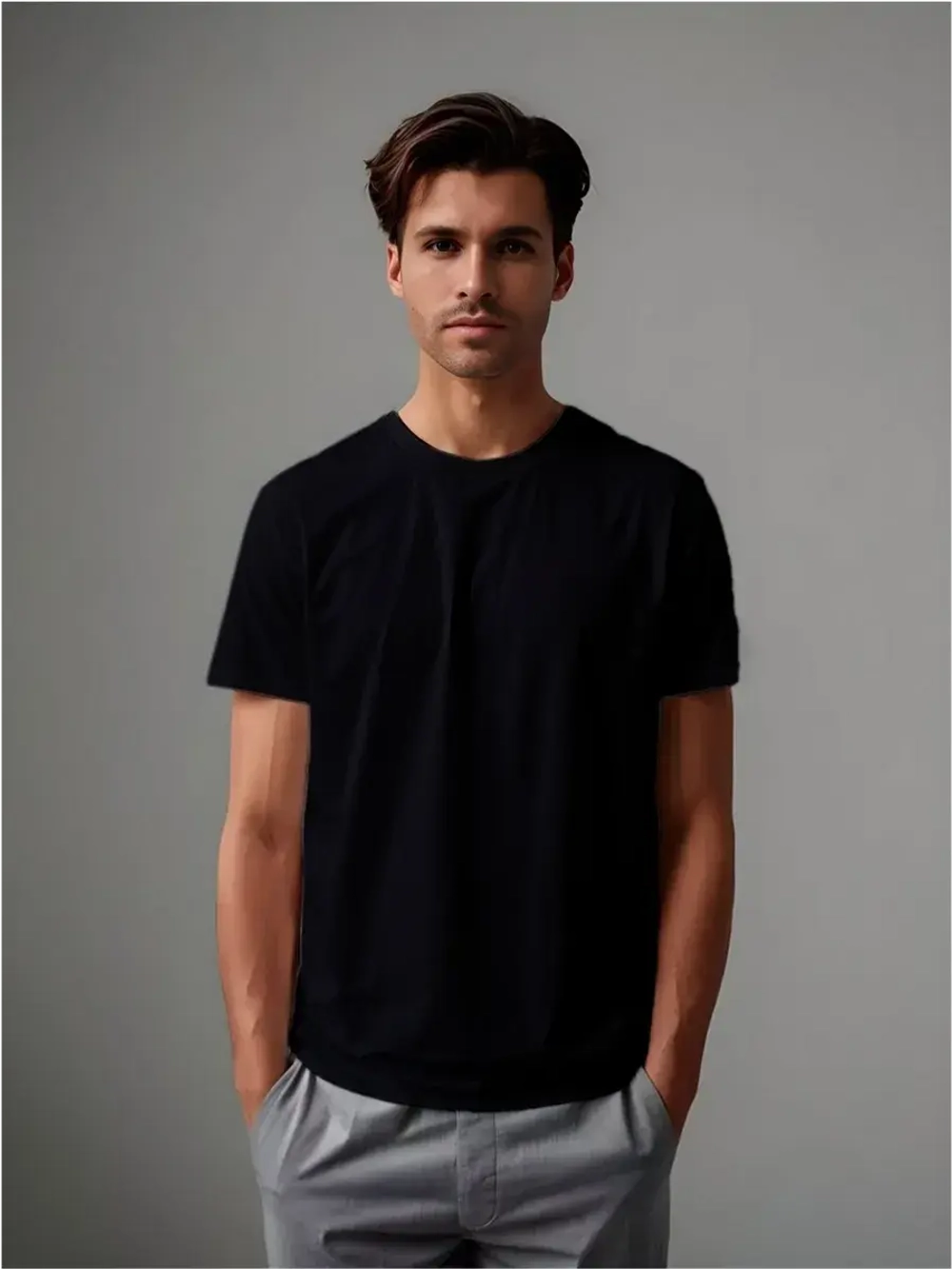 Футболка однотонная базовая хлопок унисекс Баракаттекс