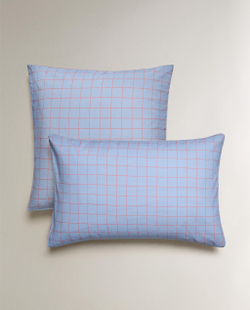 Наволочка Zara Home, лён 55%, хлопок 45%, в клетку, 2646/091